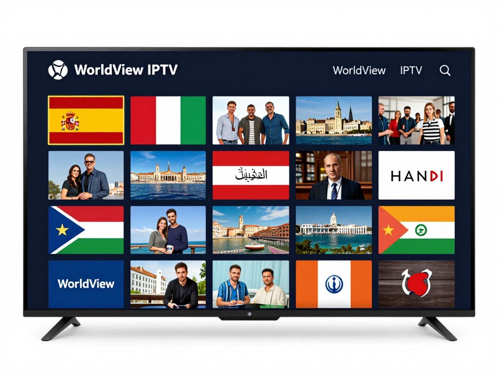 WorldView IPTV international channel selection interface