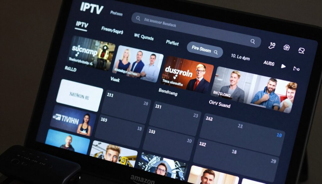 iptv player interface showing live channels on firestick