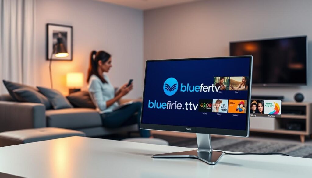 A modern, sleek digital landscape showcasing the concept of affordable IPTV services for 2026. In the foreground, a stylish computer screen displaying the "bluefireiptv.com" logo prominently, surrounded by icons representing diverse streaming content like film, sports, and news. In the middle ground, a professional individual in smart casual attire is engaged in user-friendly technology, analyzing the IPTV options. The background features a cozy living room setting with a comfortable couch and a wall-mounted TV, ambient lighting casting a warm glow, suggesting a welcoming atmosphere. The overall mood is innovative and inviting, reflecting a fresh approach to entertainment technology while maintaining a focused, clear aesthetic that emphasizes professional and affordable IPTV solutions. A modern, sleek digital landscape showcasing the concept of affordable IPTV services for 2026. In the foreground, a stylish computer screen displaying the "bluefireiptv.com" logo prominently, surrounded by icons representing diverse streaming content like film, sports, and news. In the middle ground, a professional individual in smart casual attire is engaged in user-friendly technology, analyzing the IPTV options. The background features a cozy living room setting with a comfortable couch and a wall-mounted TV, ambient lighting casting a warm glow, suggesting a welcoming atmosphere. The overall mood is innovative and inviting, reflecting a fresh approach to entertainment technology while maintaining a focused, clear aesthetic that emphasizes professional and affordable IPTV solutions.