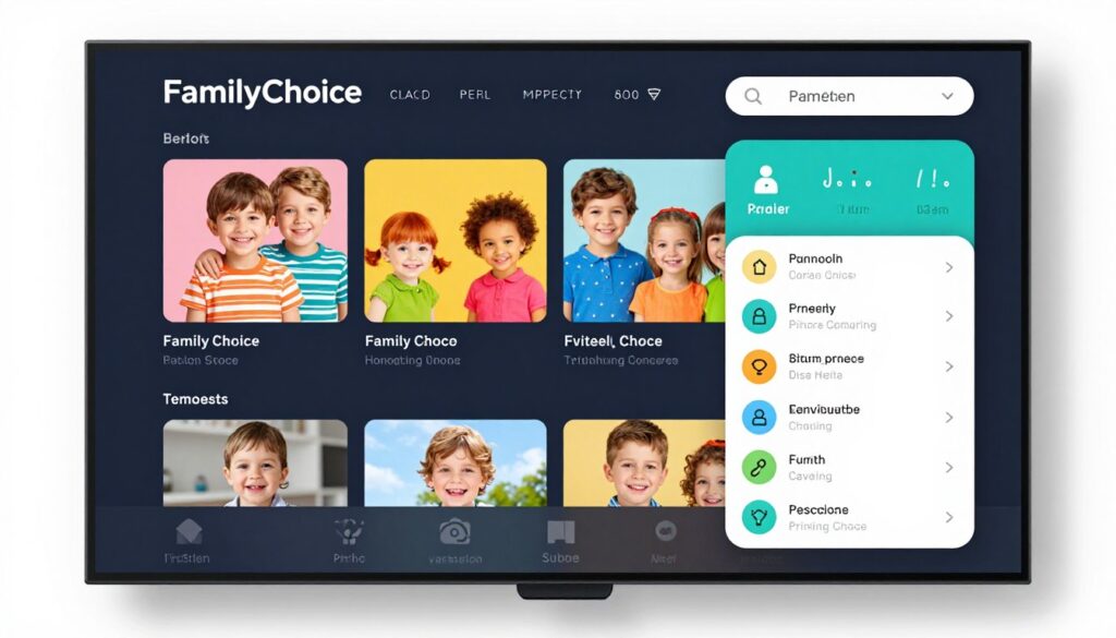 FamilyChoice IPTV parental controls and family profiles interface on Firestick