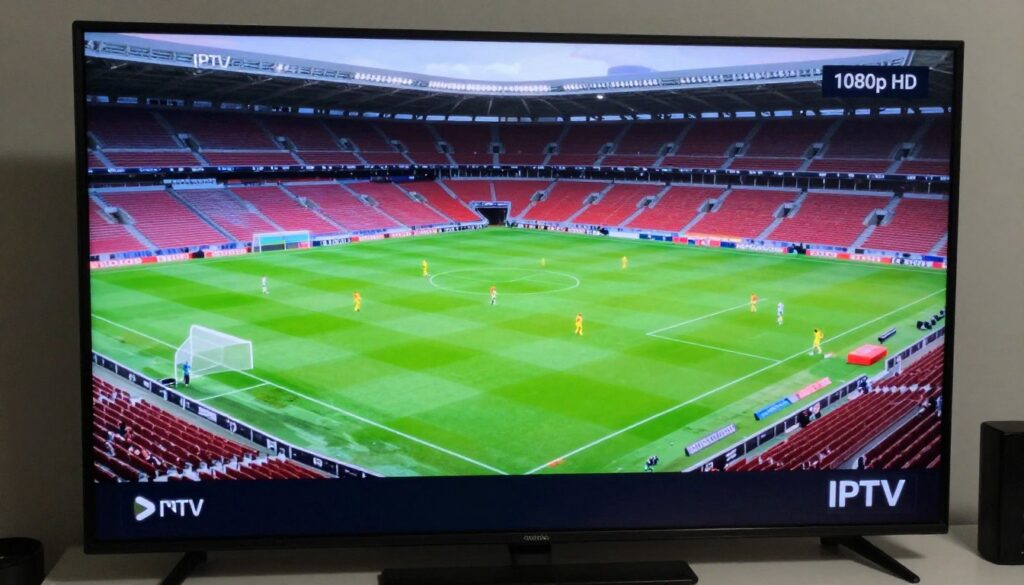High quality IPTV streaming on Firestick showing crystal clear HD sports broadcast