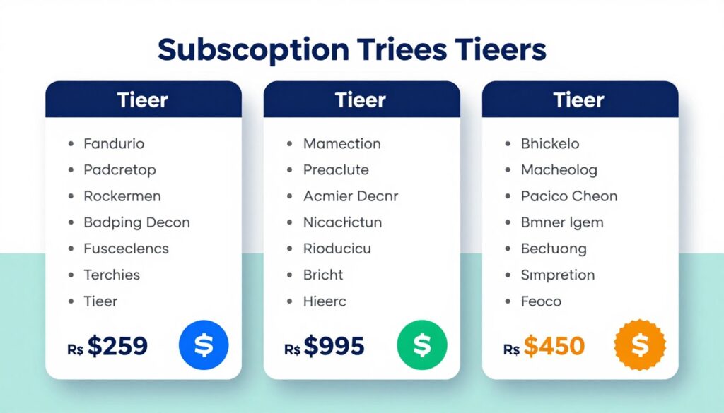 IPTV subscription pricing comparison chart showing different plan tiers