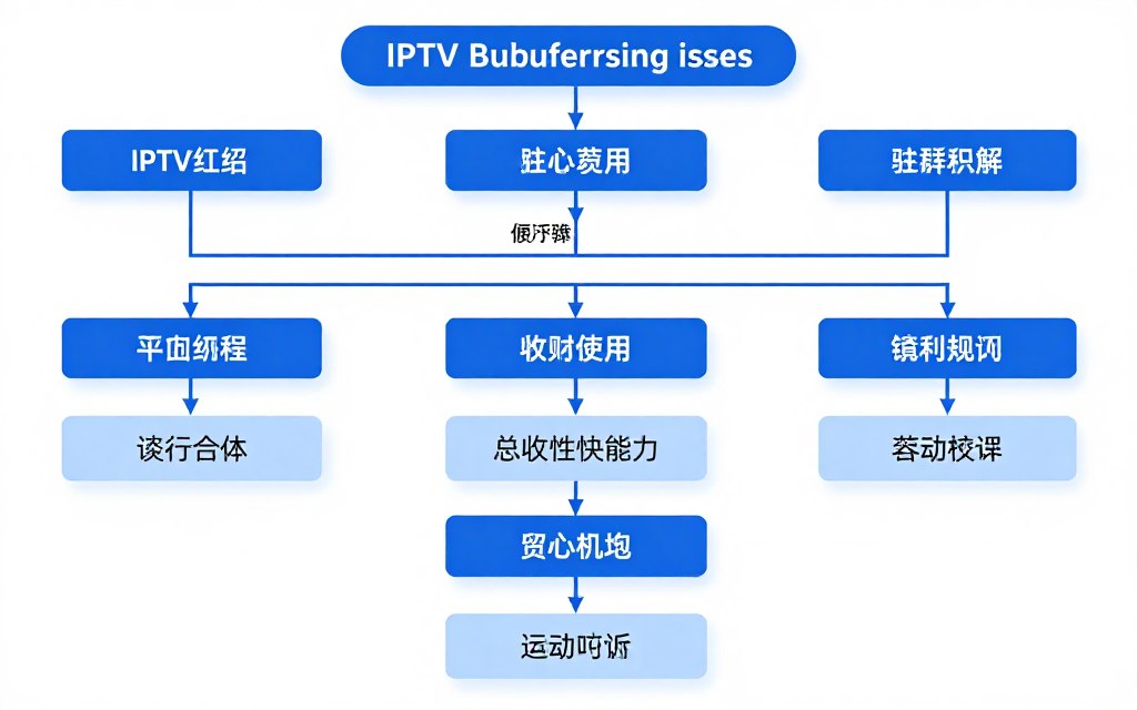 Troubleshooting flowchart for IPTV buffering and connection issues