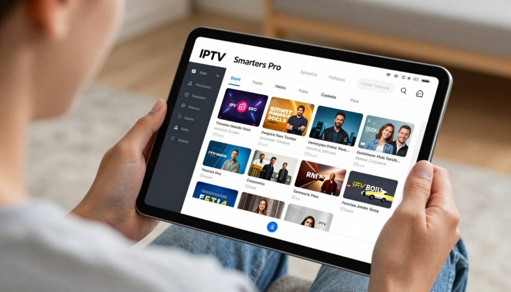 User customizing IPTV Smarters Pro interface with favorite channels and categories