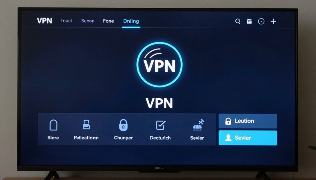 VPN connection interface on Firestick showing encrypted streaming setup